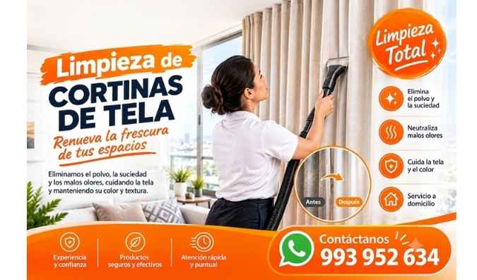 Limpieza de Cortinas de Tela