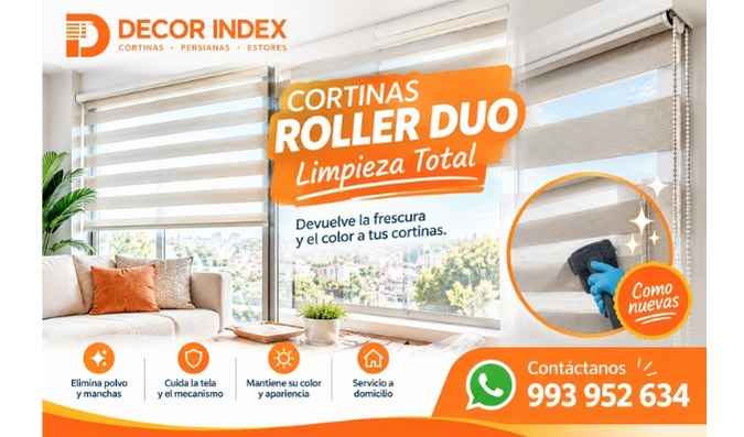 lavado de cortinas roller zebra